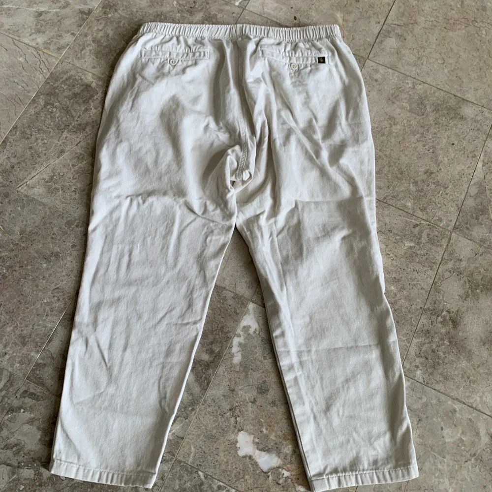 The Territory Ahead Pants Men XL Beige Stretch Cotton Knit Drawstring ALTERED